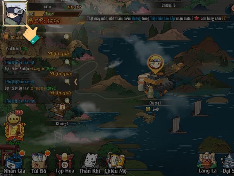 Bước 1 đăng nhập vào game Đấu Trường Nhẫn Giả