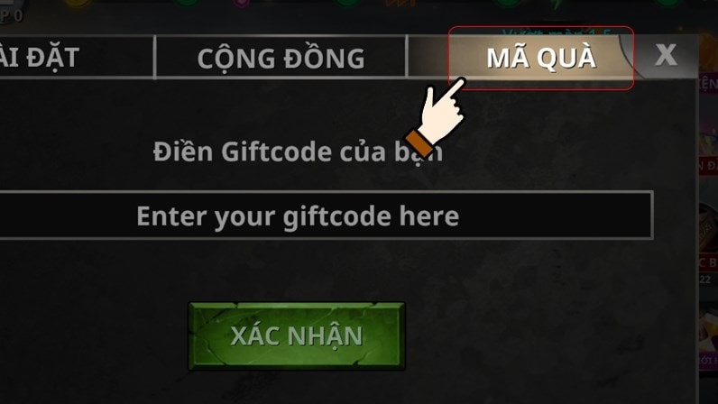 Chọn mã quà