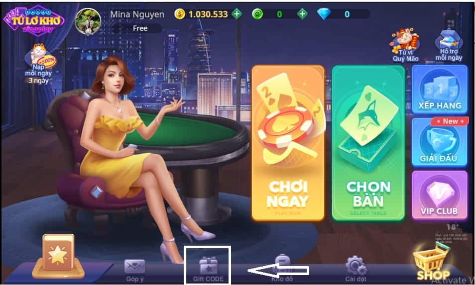 Click giftcode tá lả