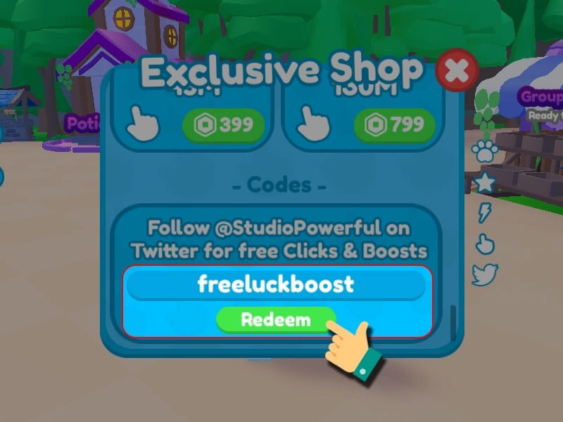 Điền mã giftcode mà bạn có rồi nhấn nút Redeem.