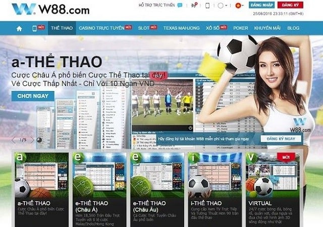 Giao diện nhà cái W88
