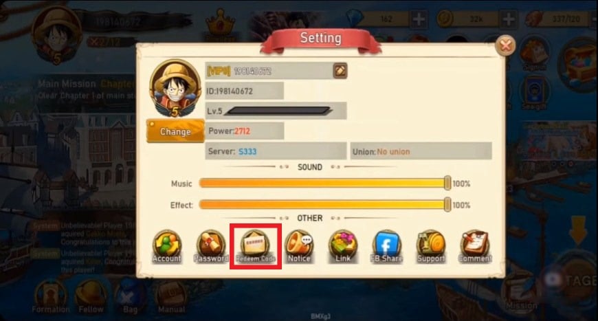 Nhấn vào nút Redeem ở khung mới xuất hiện.