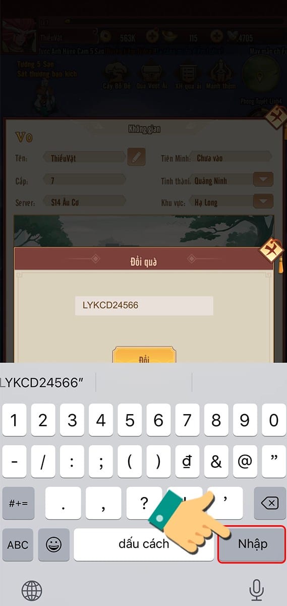 Nhập mã giftcode Luyện Yêu Ký