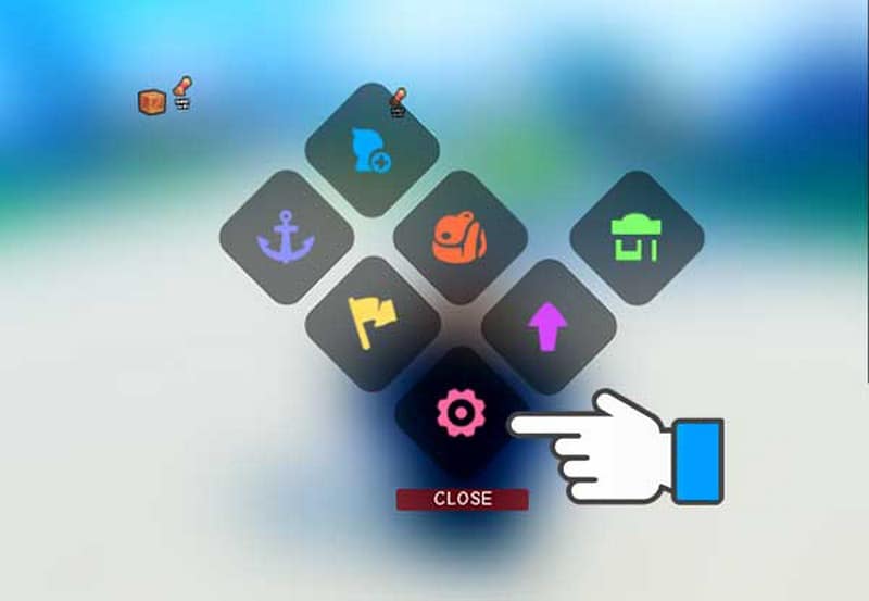 Nhấp vào biểu tượng bánh răng ở giữa để mở mục Settings.