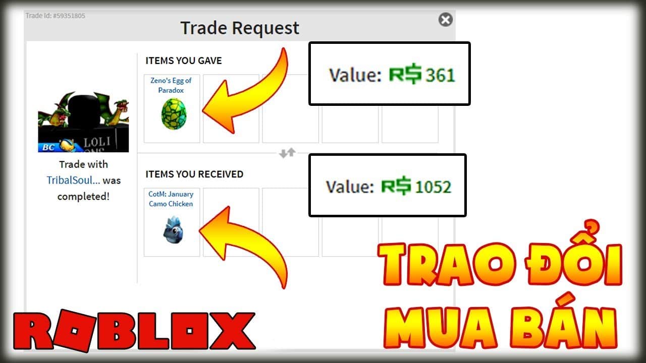 Bán vật phẩm tạo ra để lấy Robux
