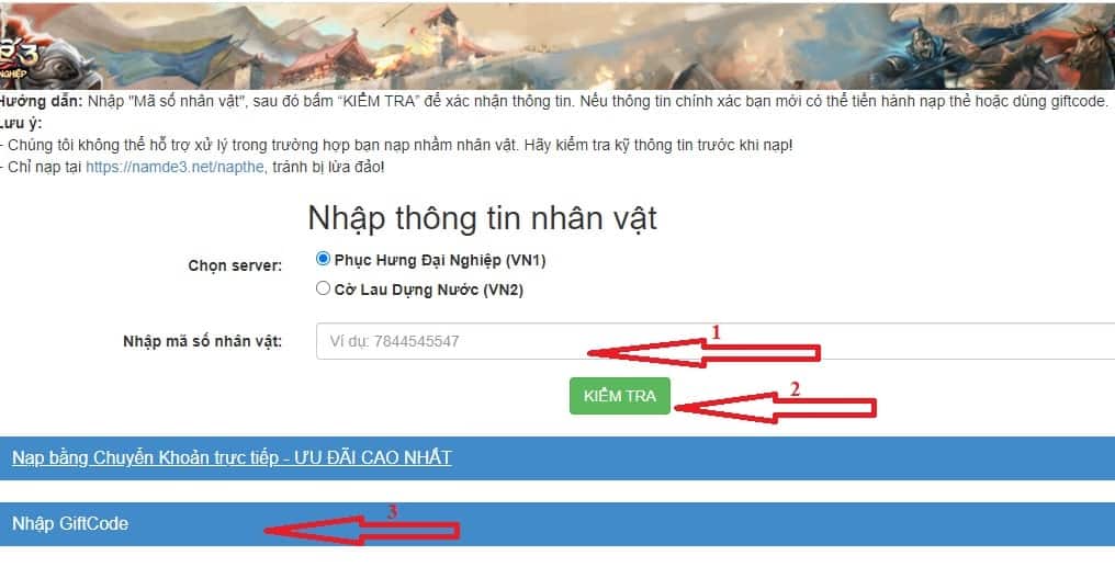 Nhấn kiểm tra