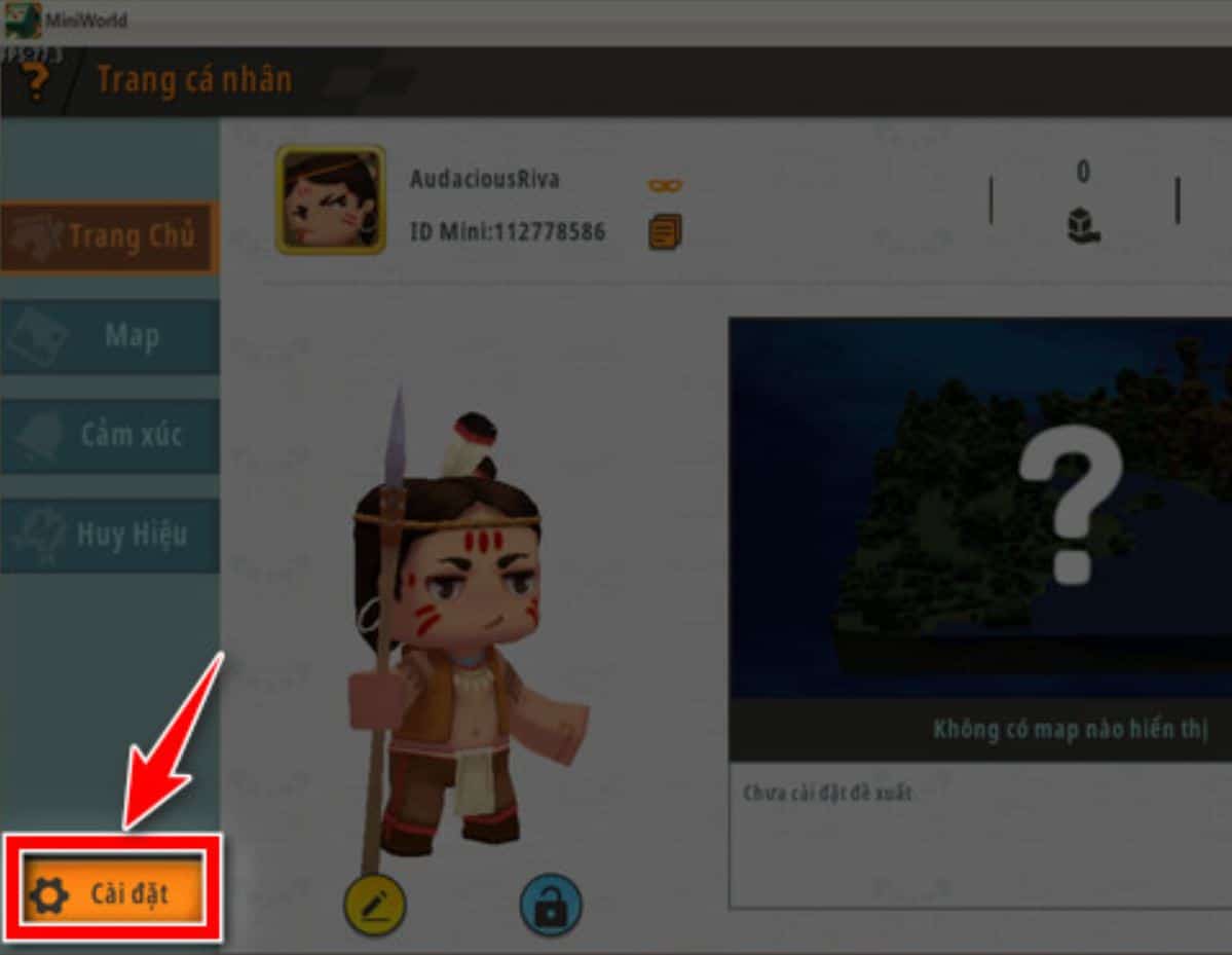 Nhấn nút Cài đặt màu cam