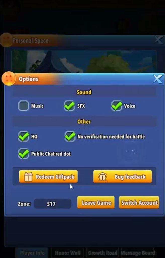 Nhấn tùy chọn Redeem Gift Pack.