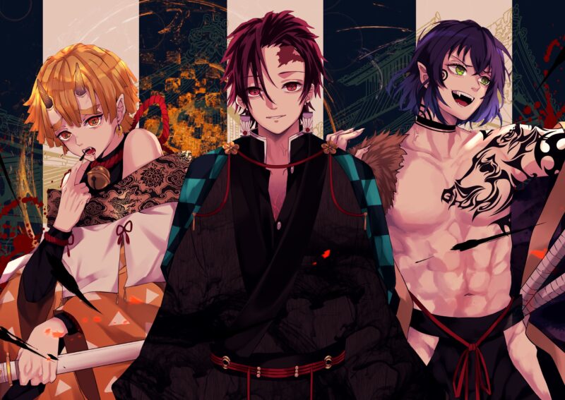 Anime thanh gươm diệt quỷ 3 nhân vật chính