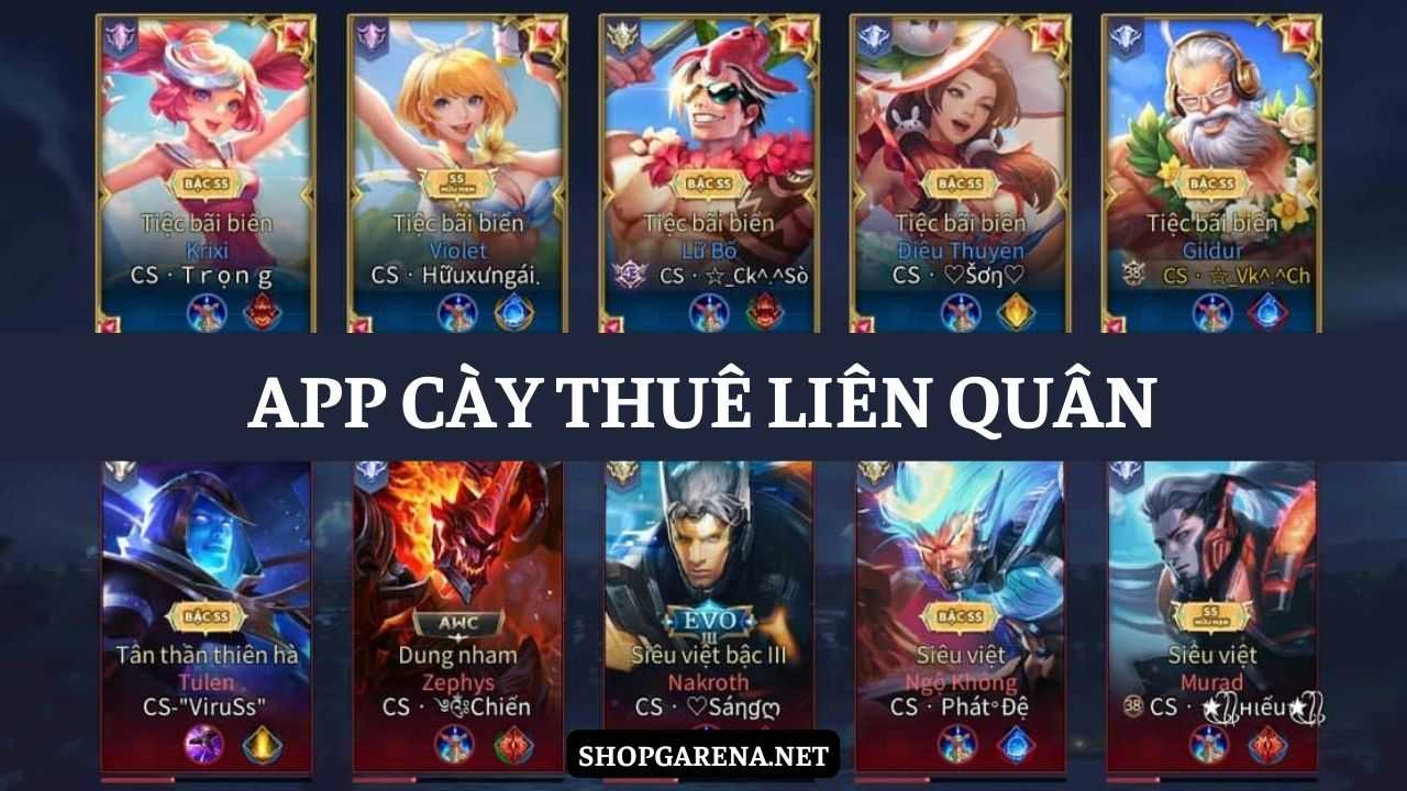 App Cay Thue Lien Quan