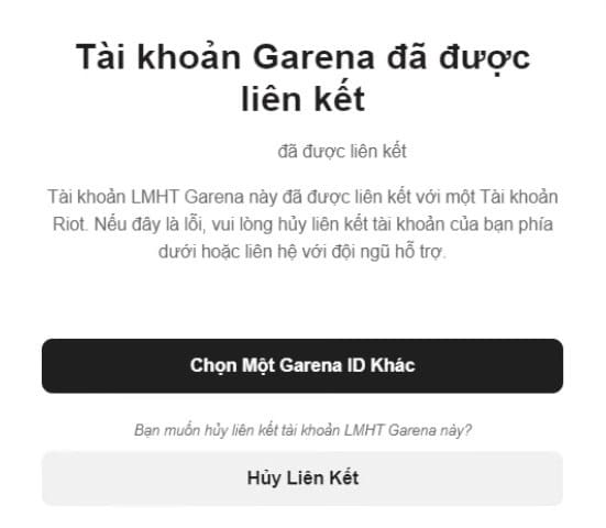 Cách Hủy Liên Kết Garena Với Riot