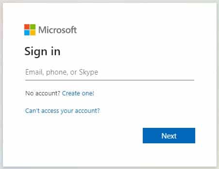 Đăng nhập Microsoft