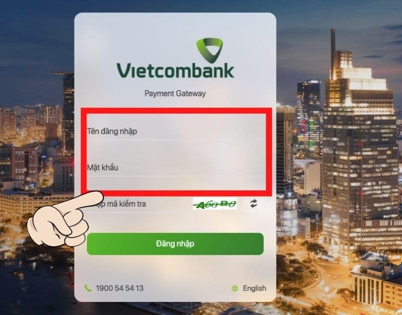 Đăng nhập tài khoản iBanking của bạn để tiếp tục thanh toán.