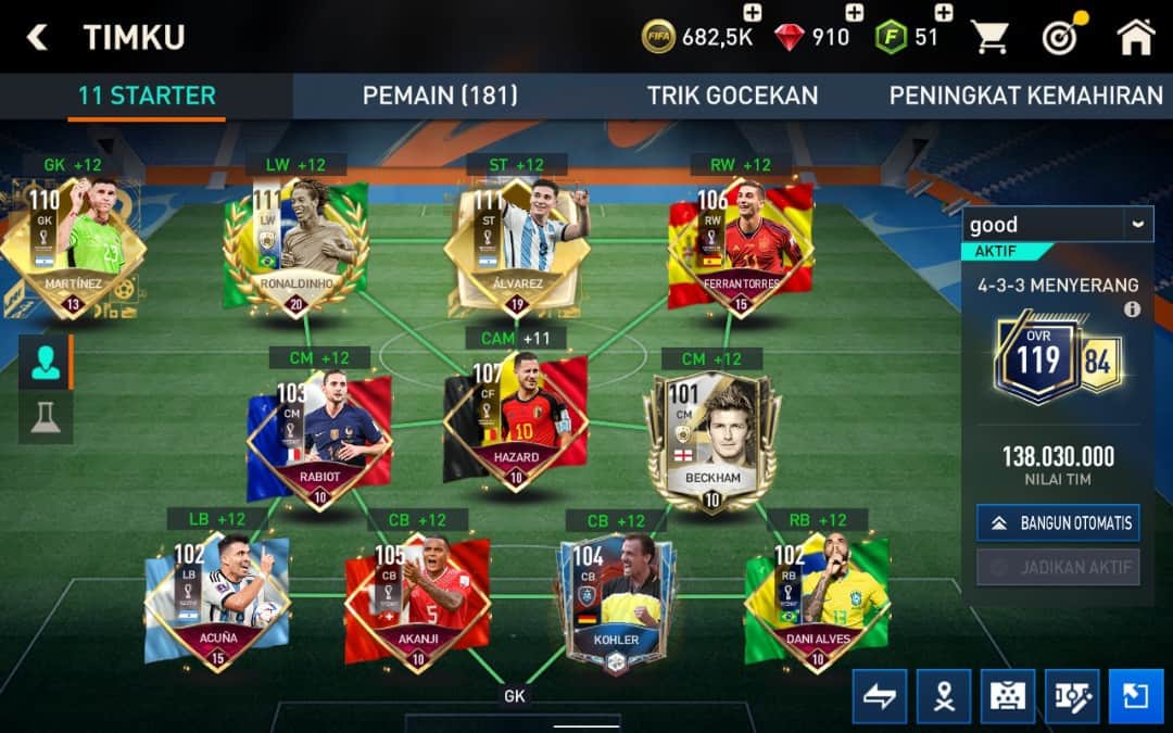 Hình ACC FIFA Mobile giá trị