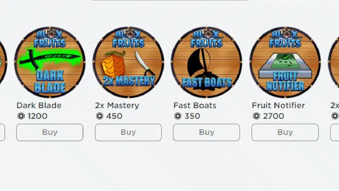 Hình ảnh một số loại game pass Blox Fruit