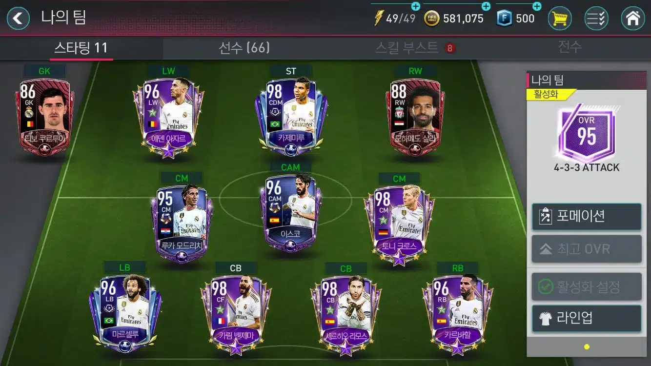 Hình đội hình FIFA Mobile Hàn Quốc VIP nhất