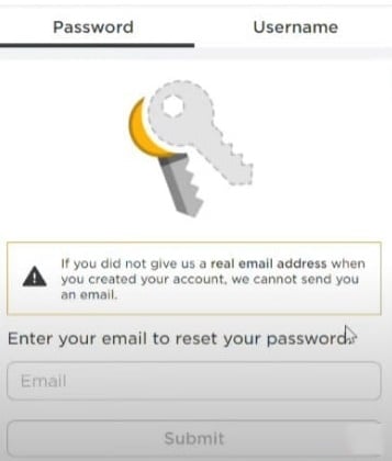 Nhap email va nhan submit
