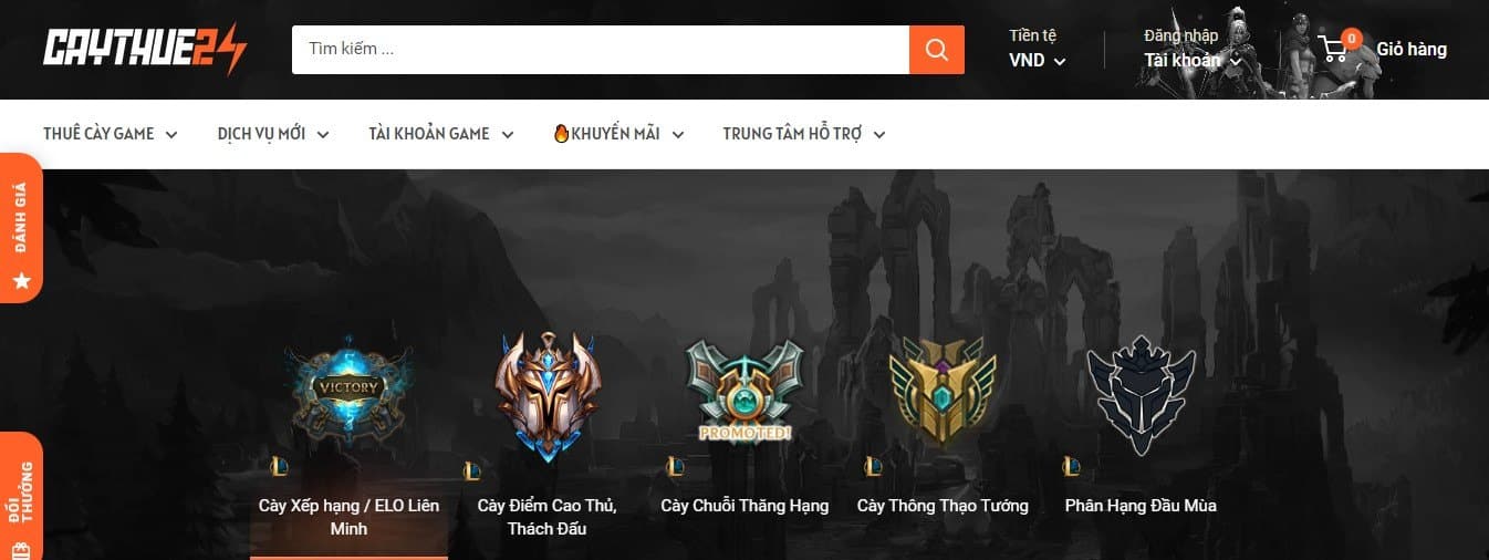 Shop Cày Thuê LOL Giá Rẻ