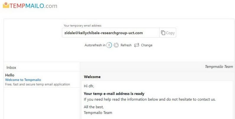 Tạo email tạm thời