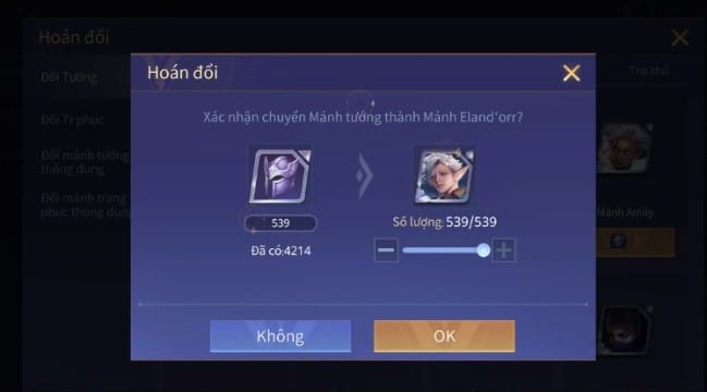 Tiến hành đổi tướng