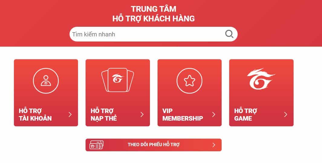 Trung tâm hỗ trợ khách hàng Garena