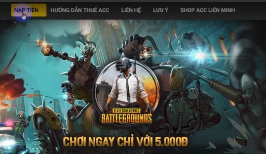 Vào mục nạp tiền