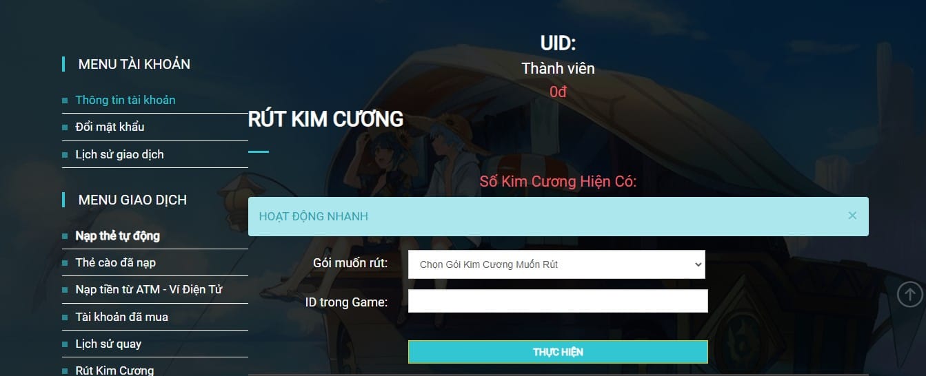 Cách Rút Kim Cương Trong Shop Kelly