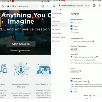 Chọn vào “Manage my experience”