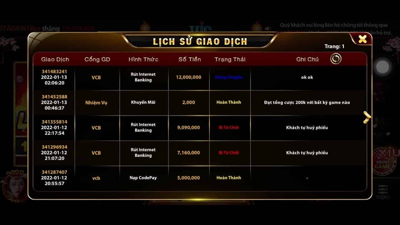 Đừng bỏ qua hình rút tiền game tài xỉu