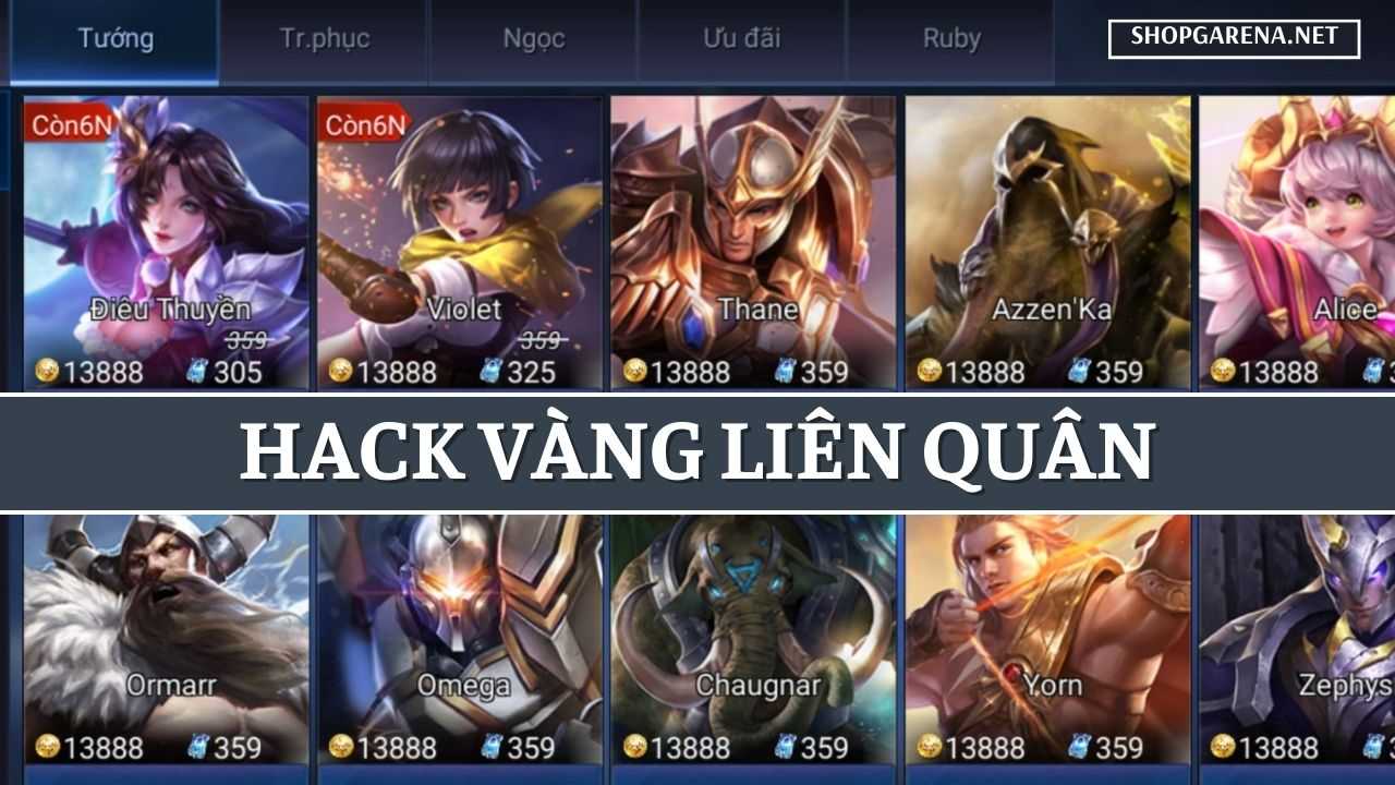 Hack Vang Lien Quan