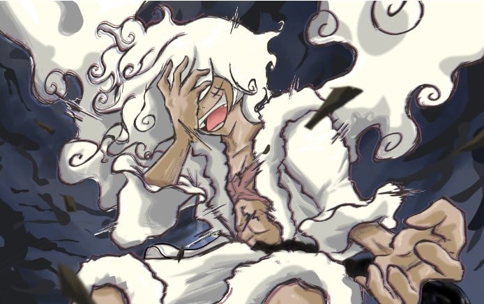 Hình Nền NV Luffy Gear 5 Cười