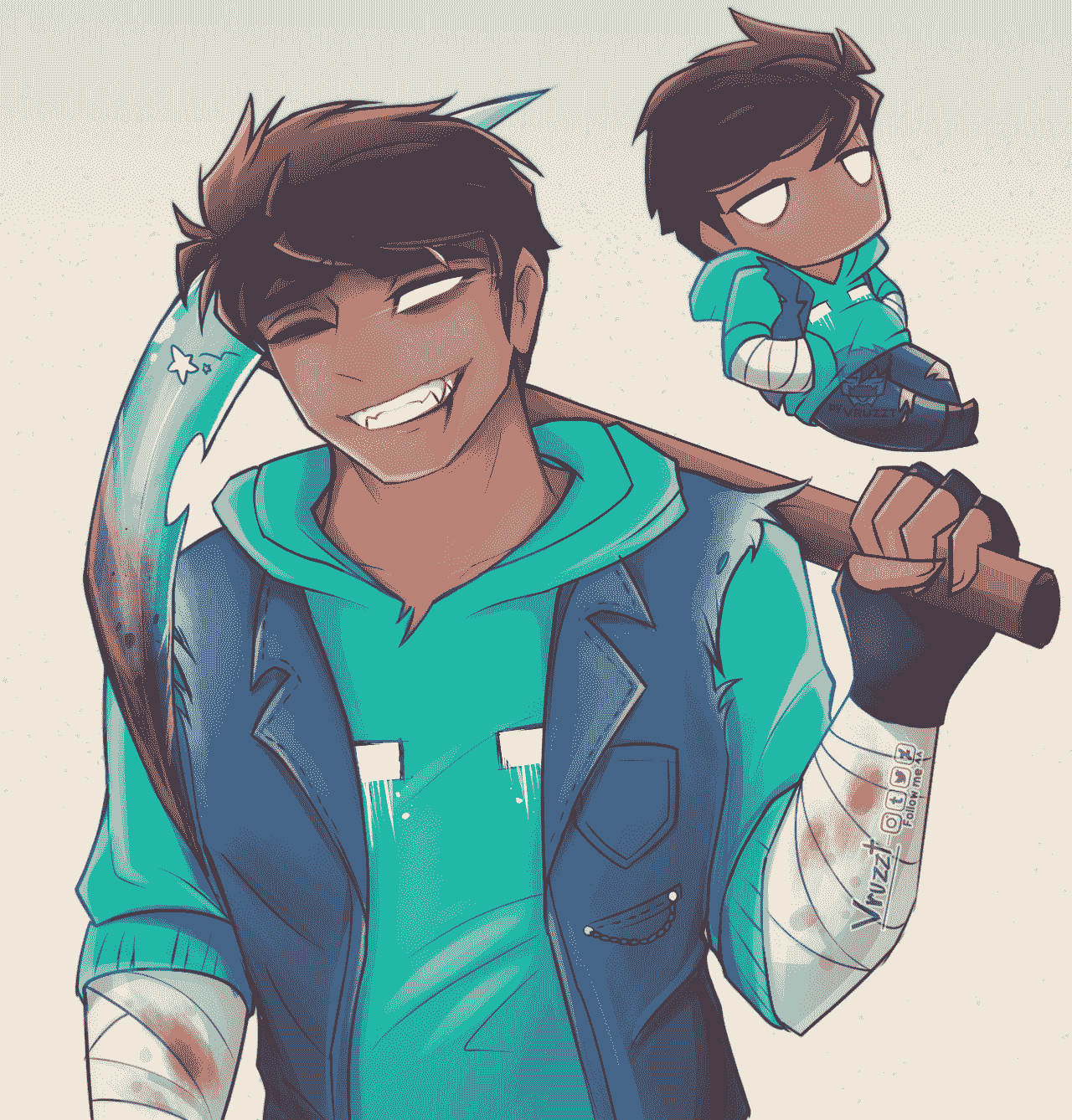 Hình ảnh Herobrine anime ngầu lòi