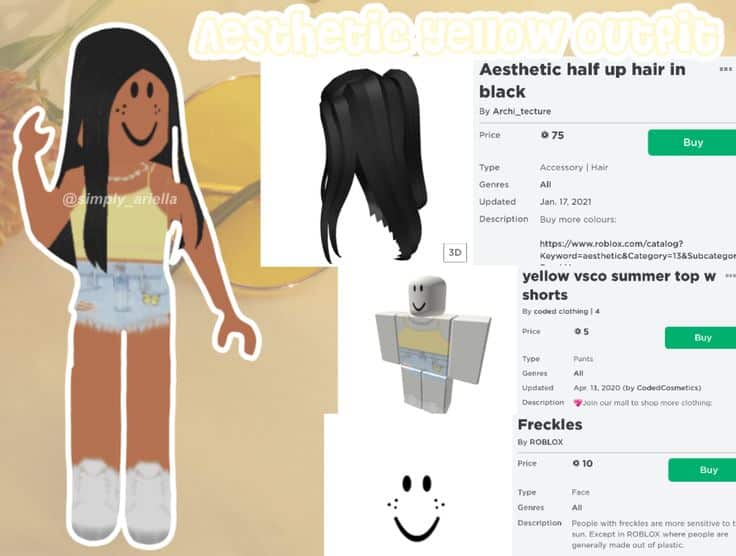 Hình avatar Roblox 100 Robux độc đáo nhất