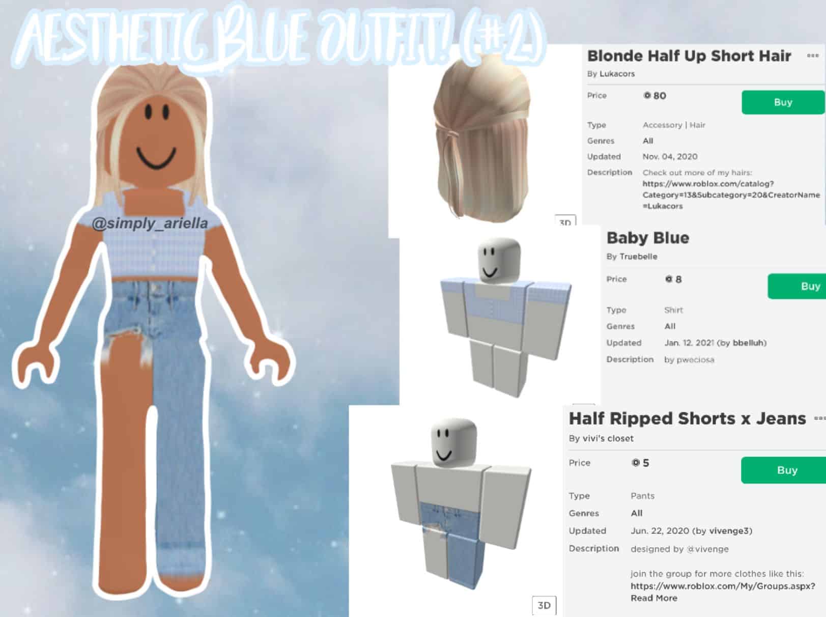 Hình avatar Roblox 80 Robux cực vip