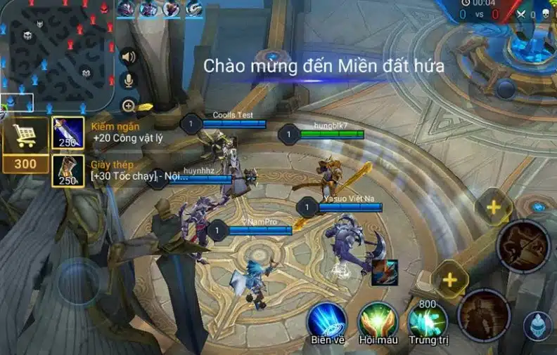 Hình chơi game Liên Quân trong trận đầy hấp dẫn