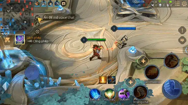 Hình chơi game Liên Quân trong trận siêu chất
