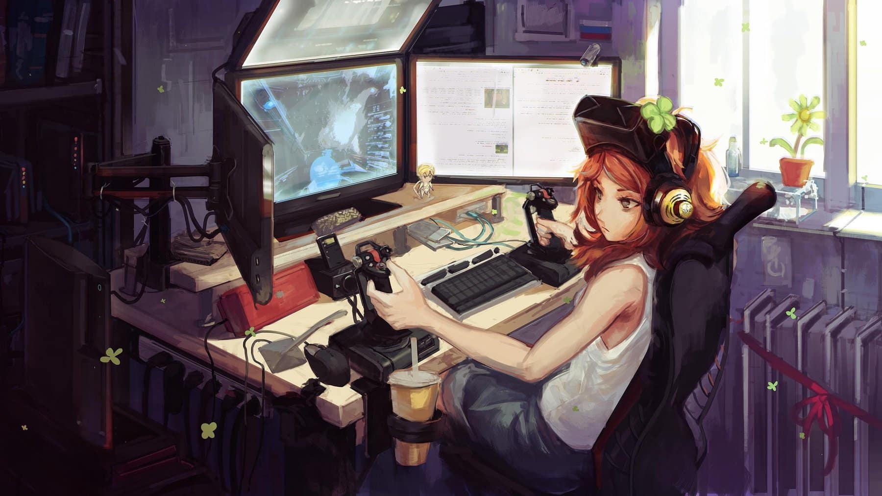 Hình chơi game anime dễ thương