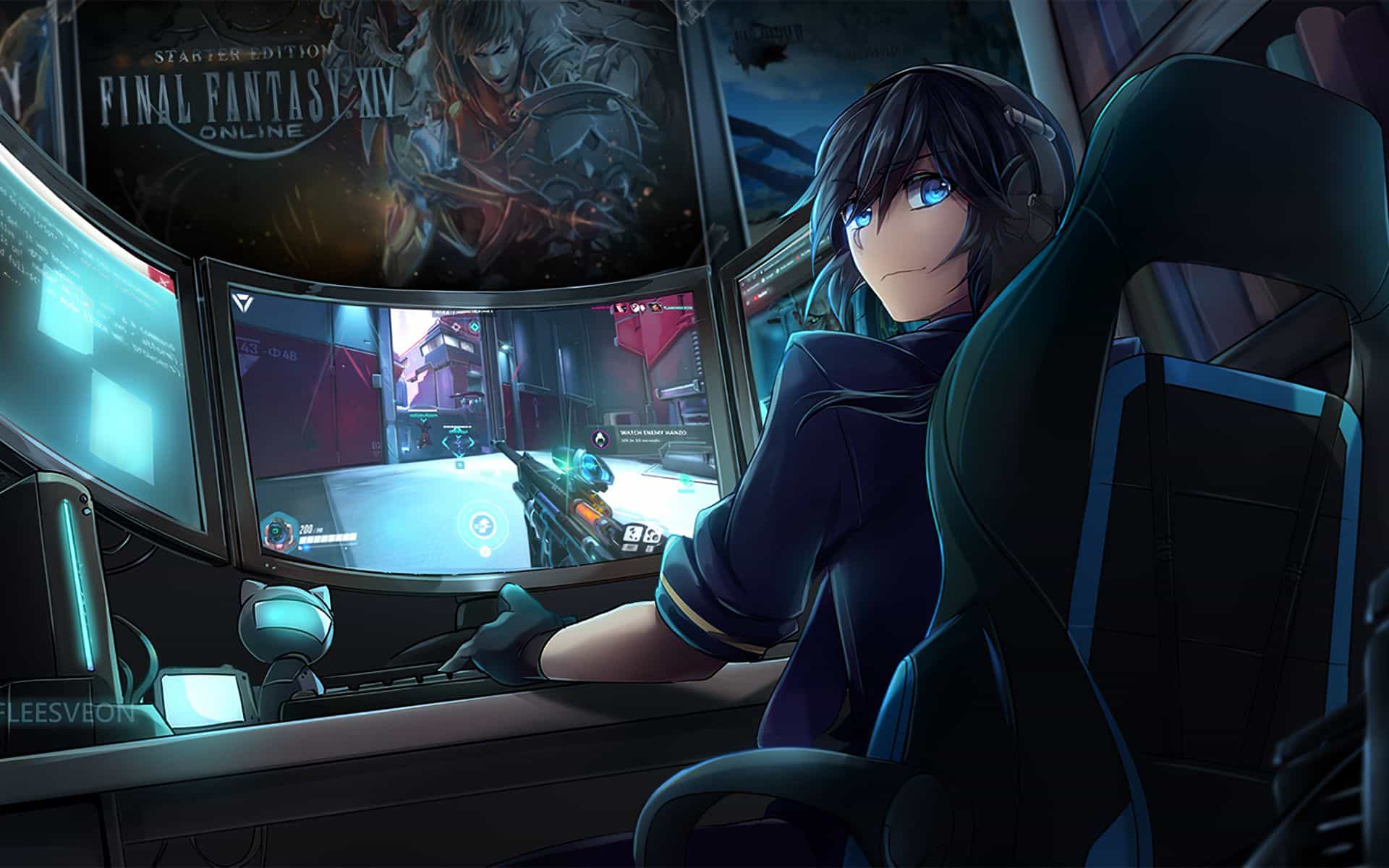 Hình chơi game anime ngầu lòi