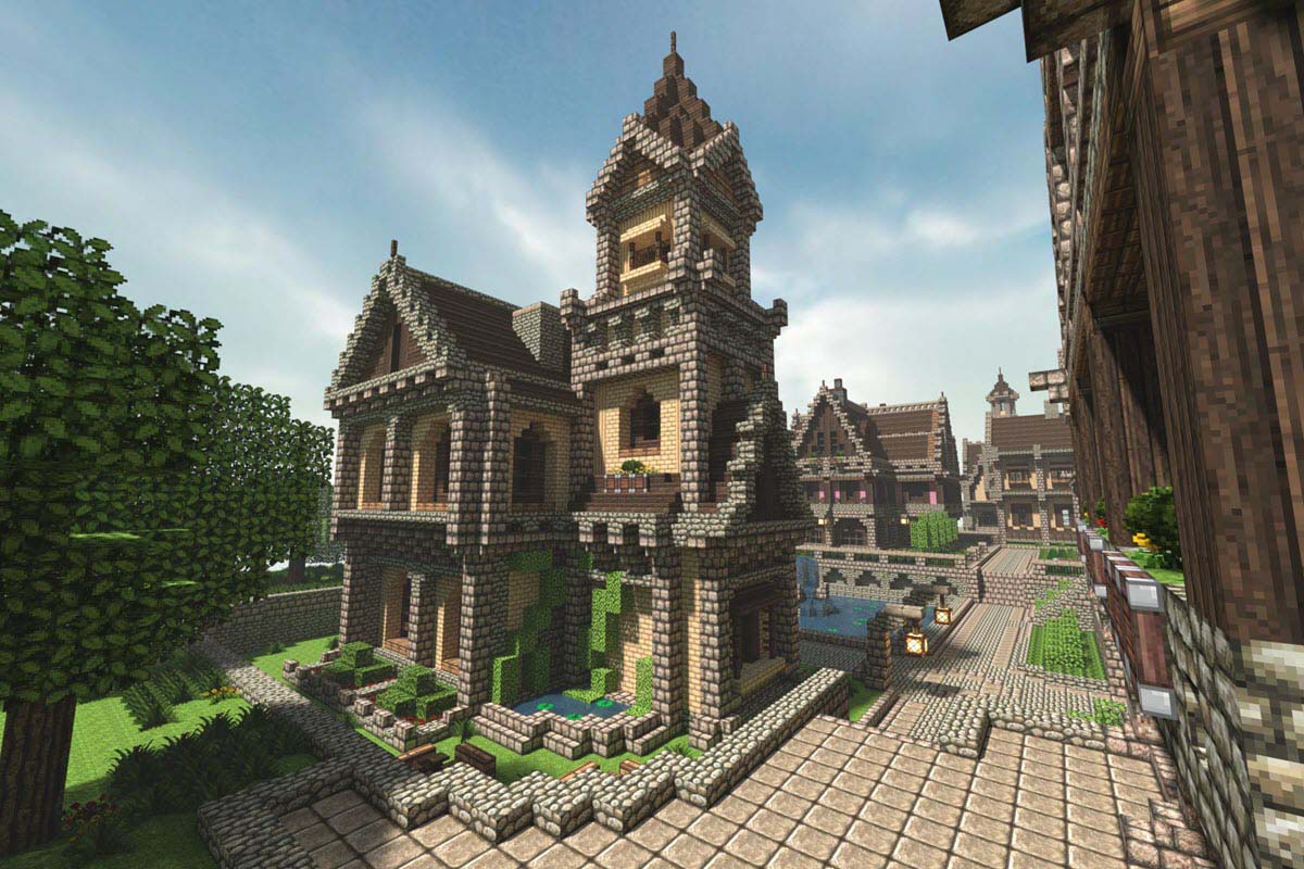 Hình nền Minecraft nhà ấn tượng