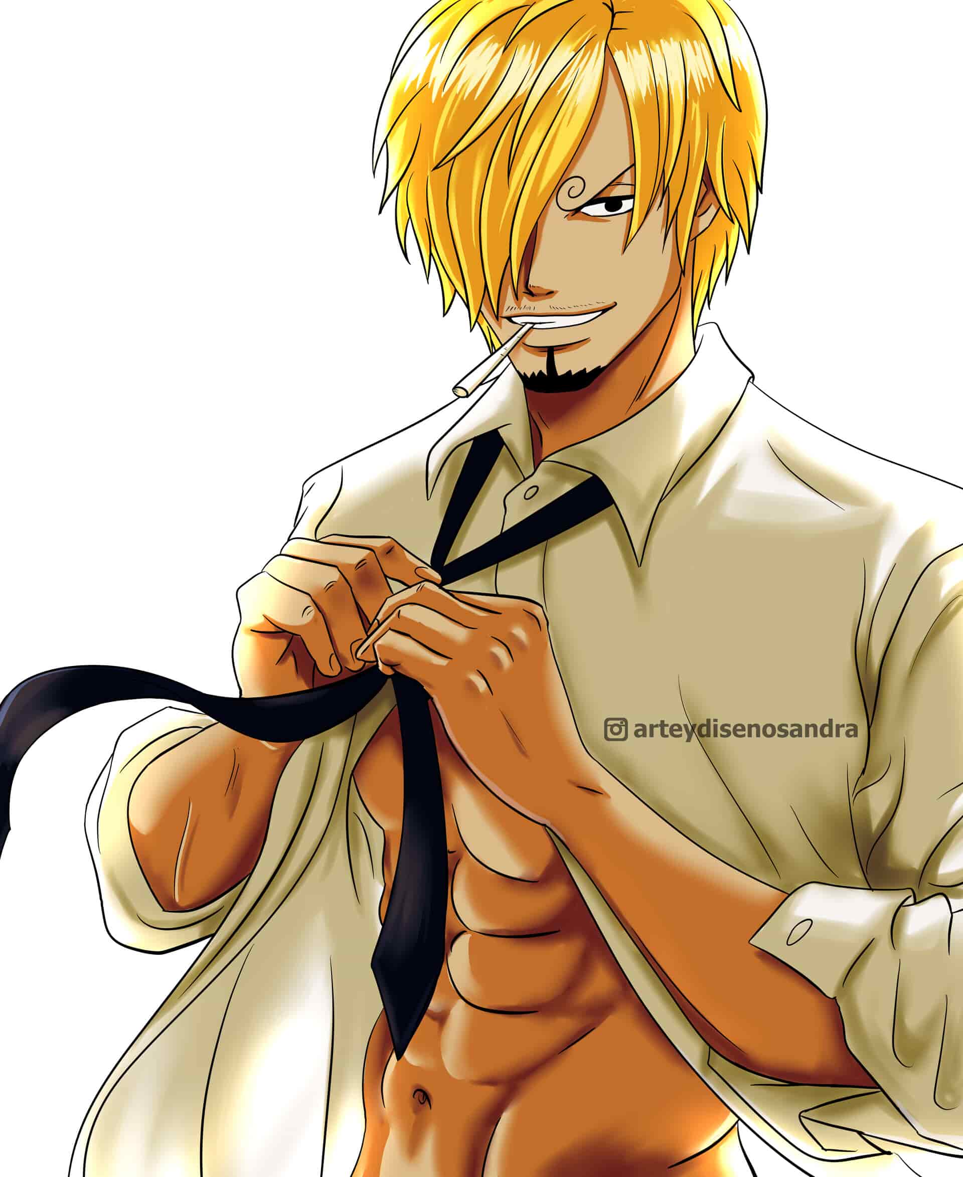 Hình nền Sanji khoe body cơ bắp