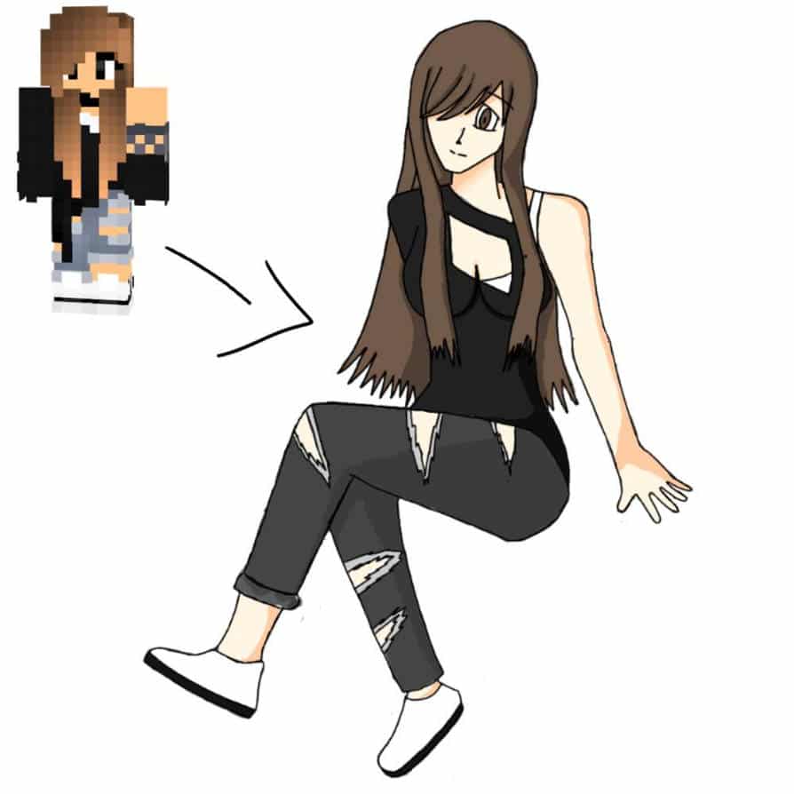 Hình nhân vật Minecraft nữ dễ thương