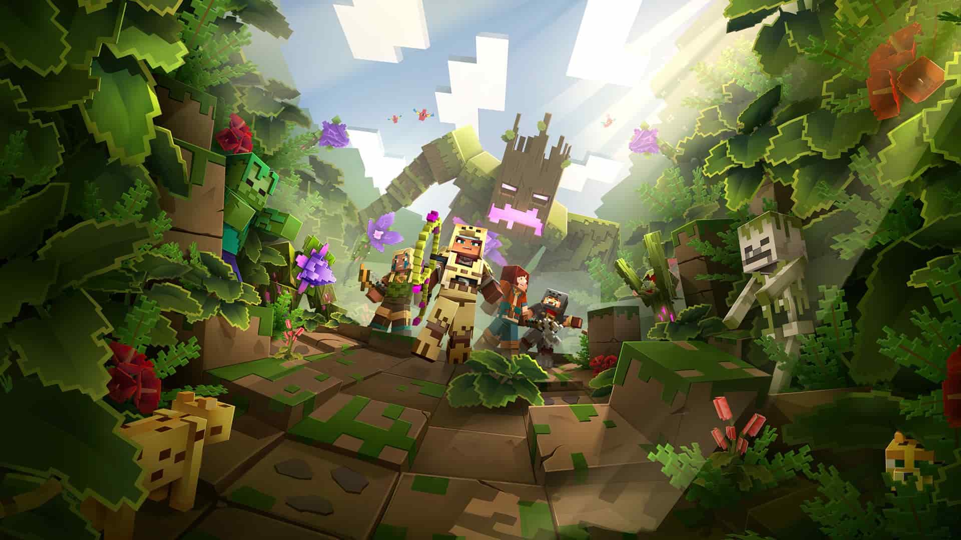 Hình phong cảnh Minecraft vô cùng sinh động
