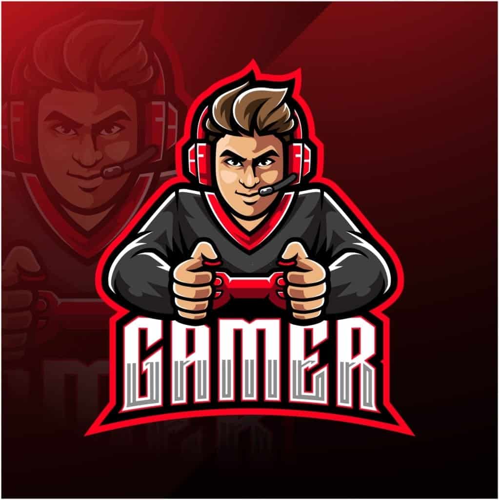 Mẫu logo game thủ nam độc đáo