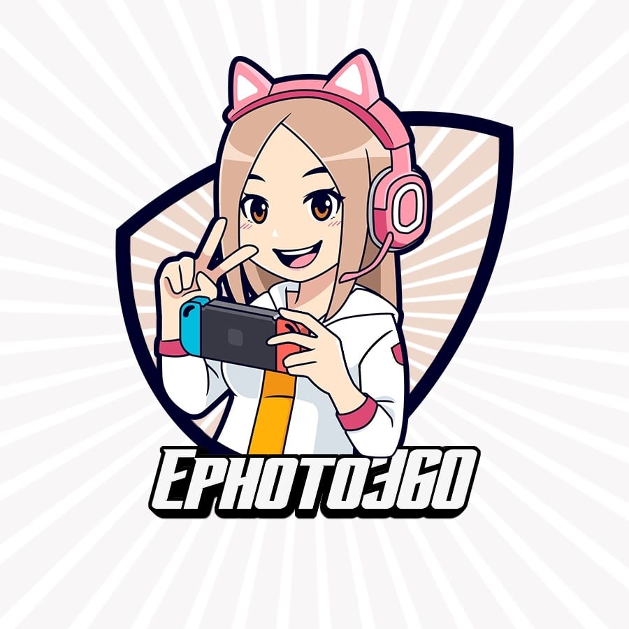 Mẫu logo game thủ nữ cute đáng yêu
