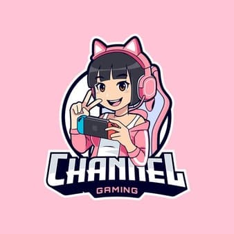 Mẫu logo game thủ nữ cute ngộ nghĩnh
