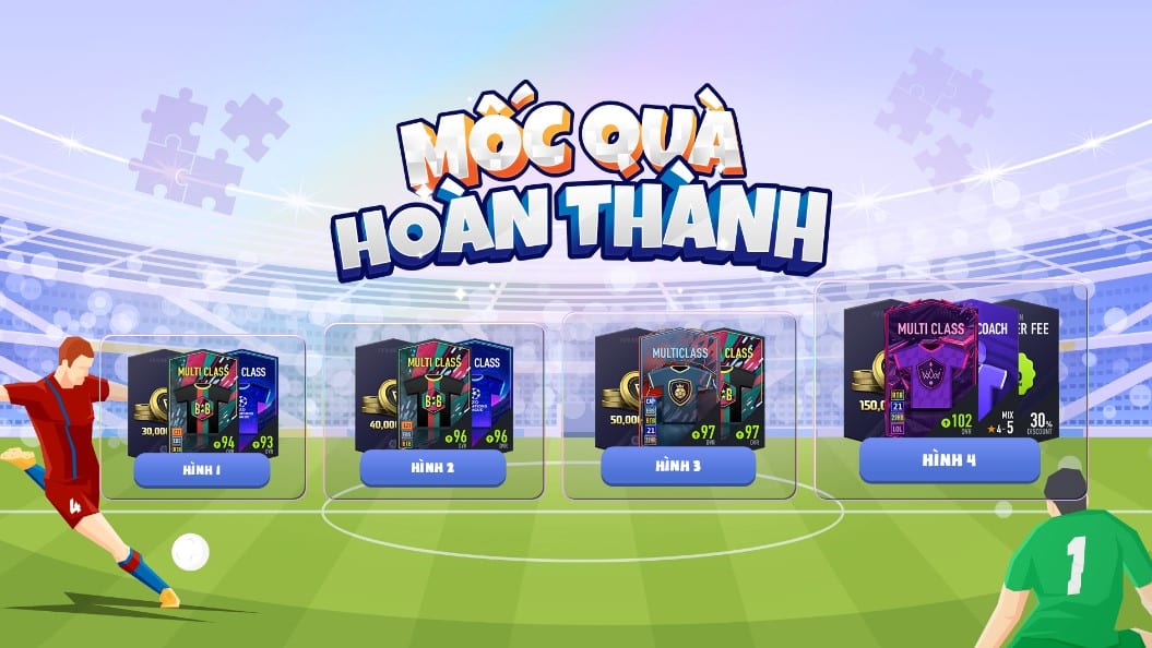 Mốc quà hoàn thành tại sự kiện Mảnh Ghép FO4