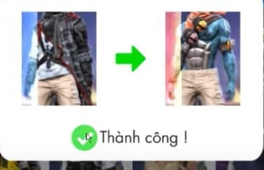 Mod Skin phần trên hoàn tất cho nhân vật trong game