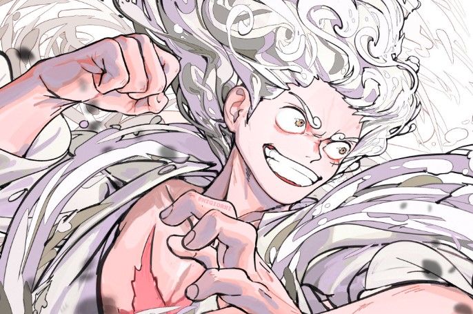 Nen Luffy Gear 5 Cuoi