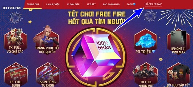 Nhấn chọn đăng nhập