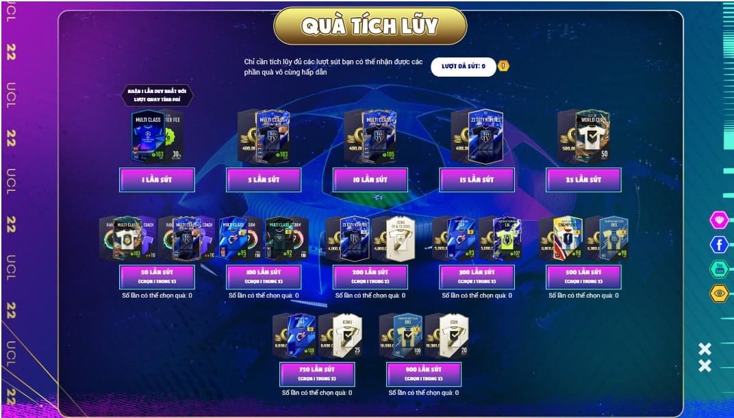 Nhận quà tích luỹ chất